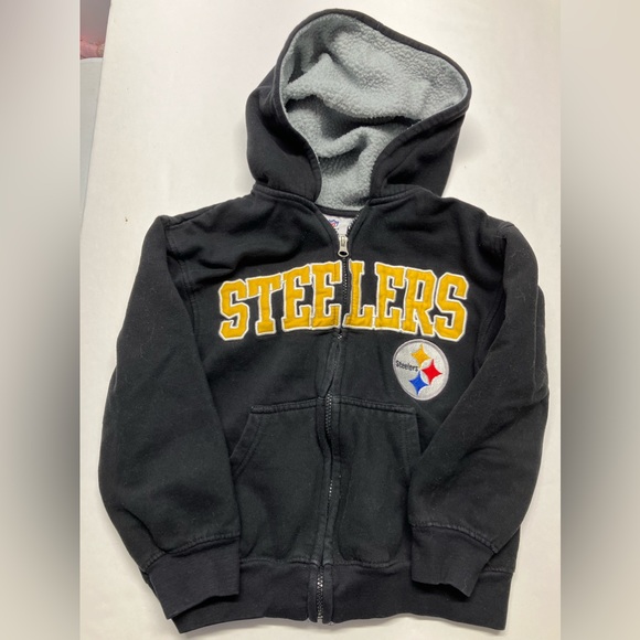 NFL Other - NFL Team Apparel Child’s Pittsburgh Steelers Hoodie, Size M (8-10), Black/Gold